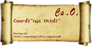 Cserényi Ottó névjegykártya