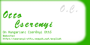 otto cserenyi business card